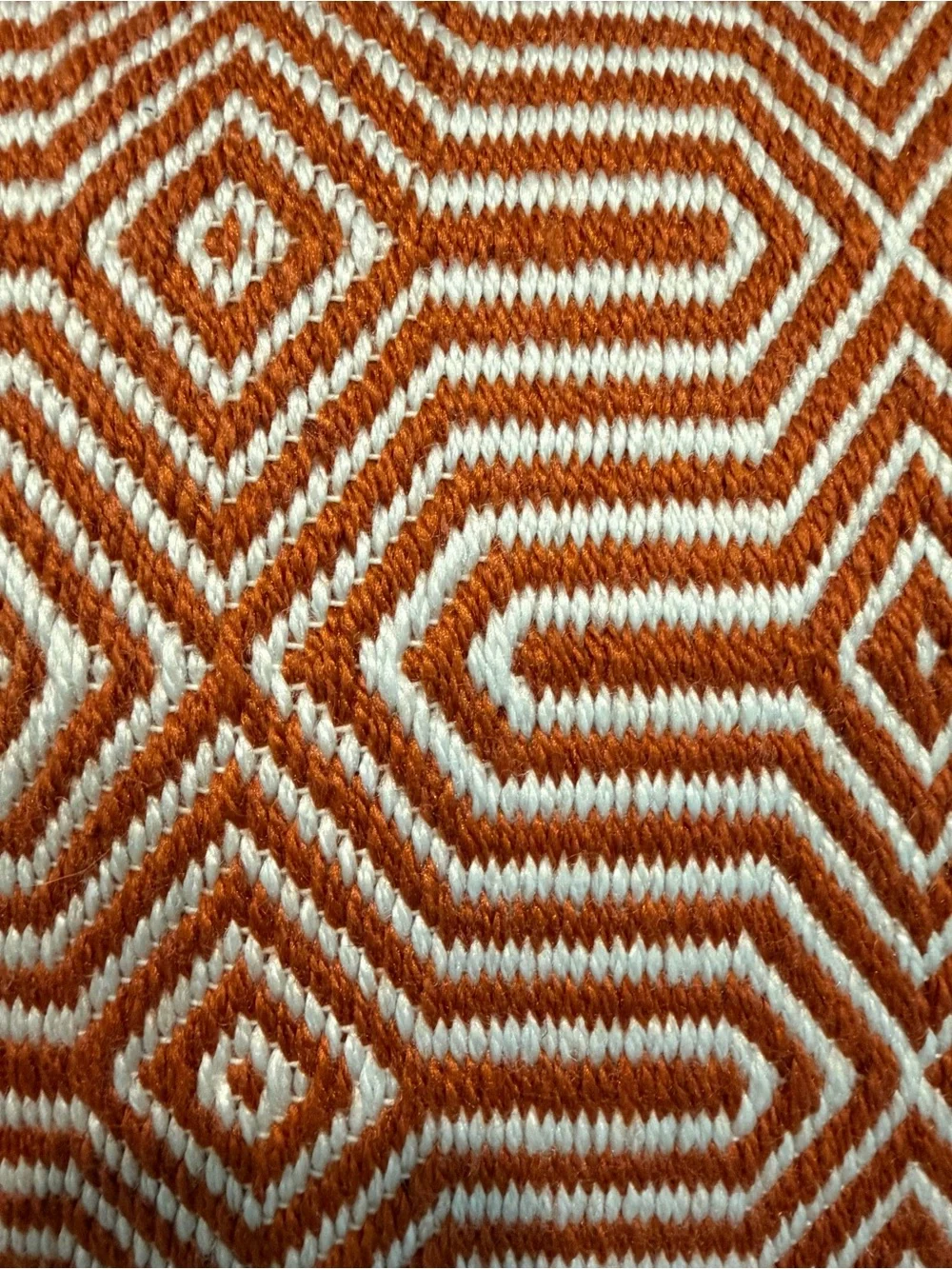 NWT TWO Loloi 22x22 Indoor/Outdoor Decorative Pillows Orange & Ivory Zippers